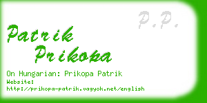 patrik prikopa business card